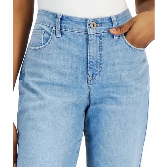 STYLE & CO Jeans Womens Size 16 Blue Curvy-Fit Skinny Mid-Rise Slimming Pockets - Picture 2 of 7